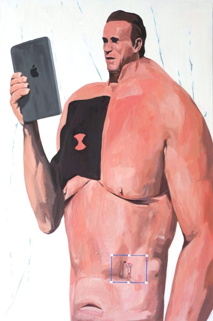 Xianglong Li, Get a New Tattoo, 2022, acrylic on canvas