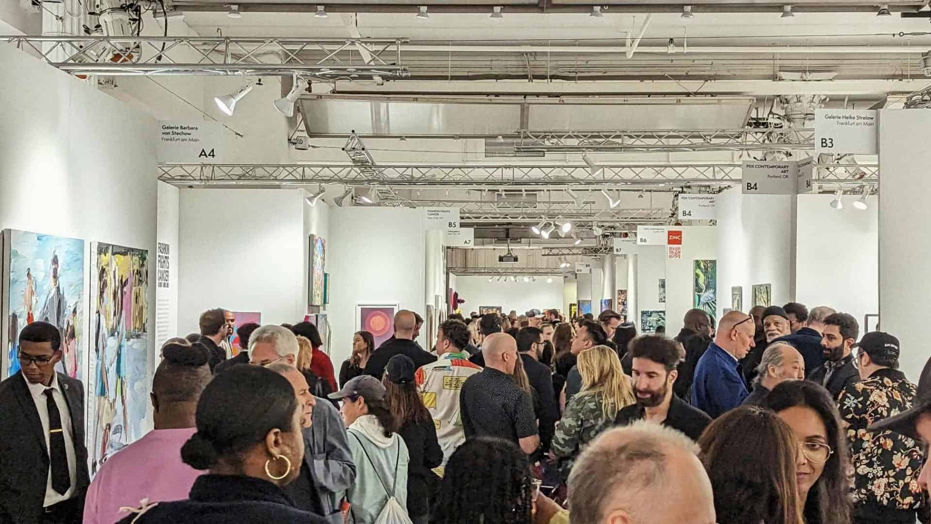 VillageOneArt booth at VOLTA New York, May 2023
