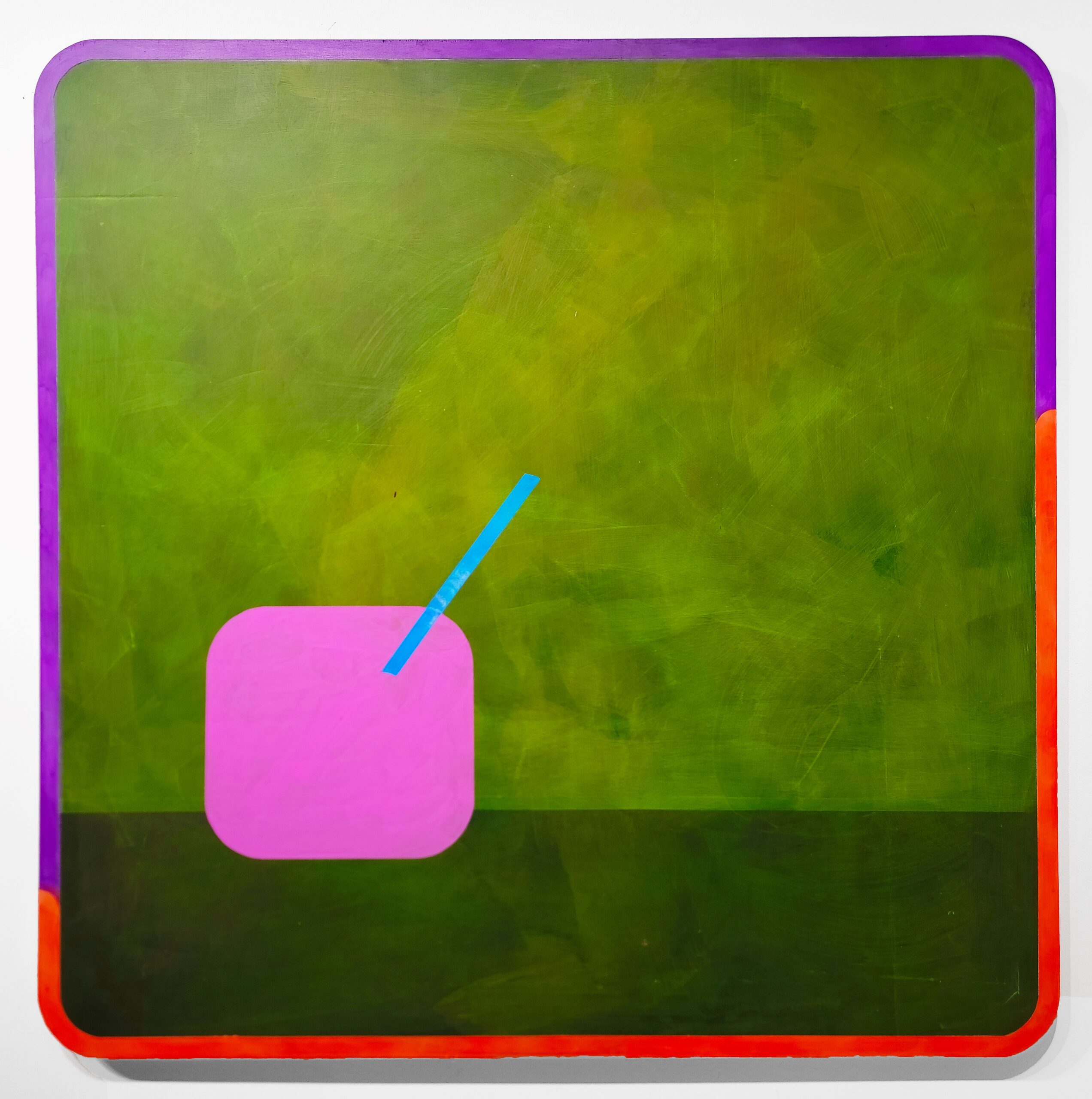 Odd Straw, acrylic on wood panel (2023), 50x50, Chukwuemeka Anthony Chukwu