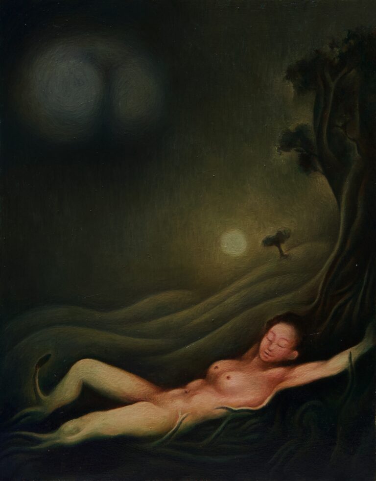 Soft Dominion_2026_Oil on wood panel_16 × 12 in_Xinyu Wo