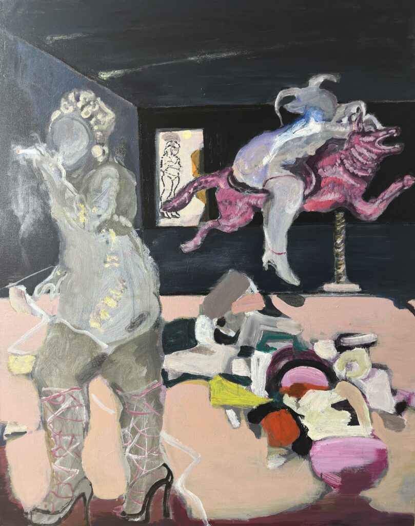Li Xu, 42nd St. at 10:10 PM, 2026, acrylic and oil on canvas