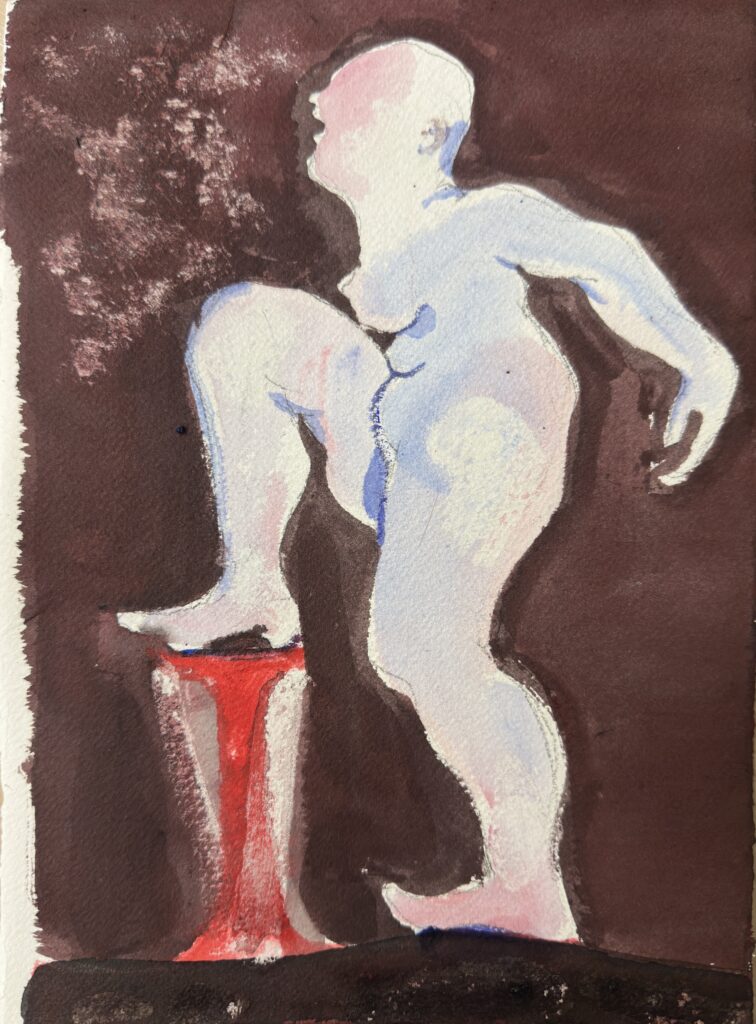 Li Xu, Somatic Practice 5, 2026, acrylic and oil on paper