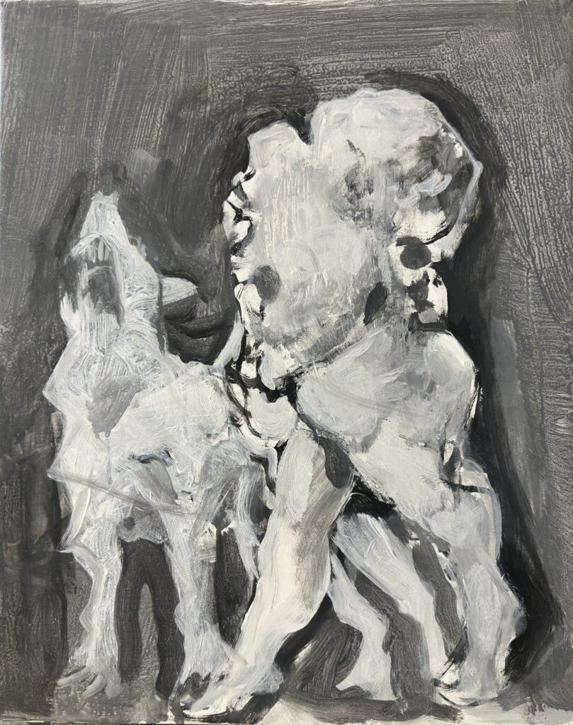 Li Xu, Barking, 2026, acrylic and oil on canvas