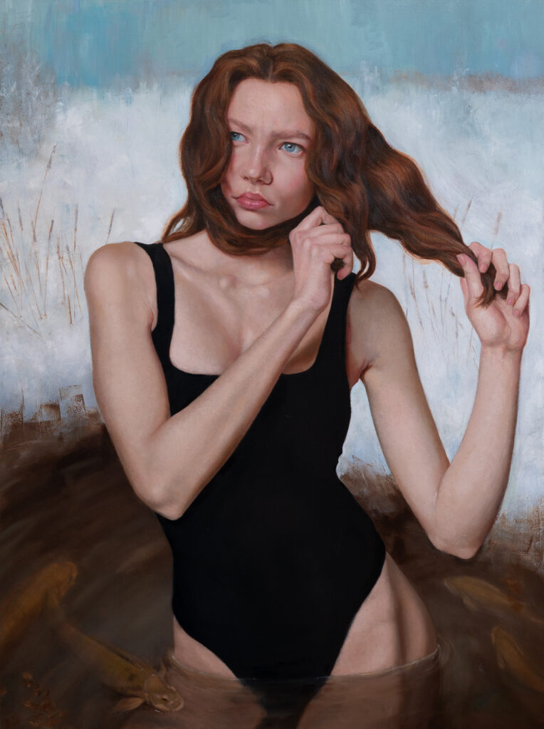 Joe Velez, Swimmers, 2025, oil on canvas