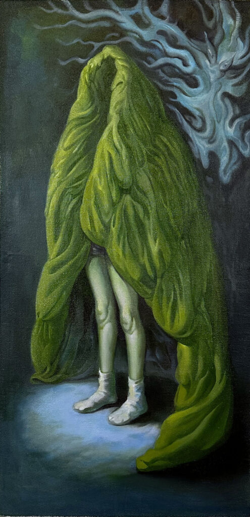 Wei Yan, Nightmare, 2025, oil on linen canvas