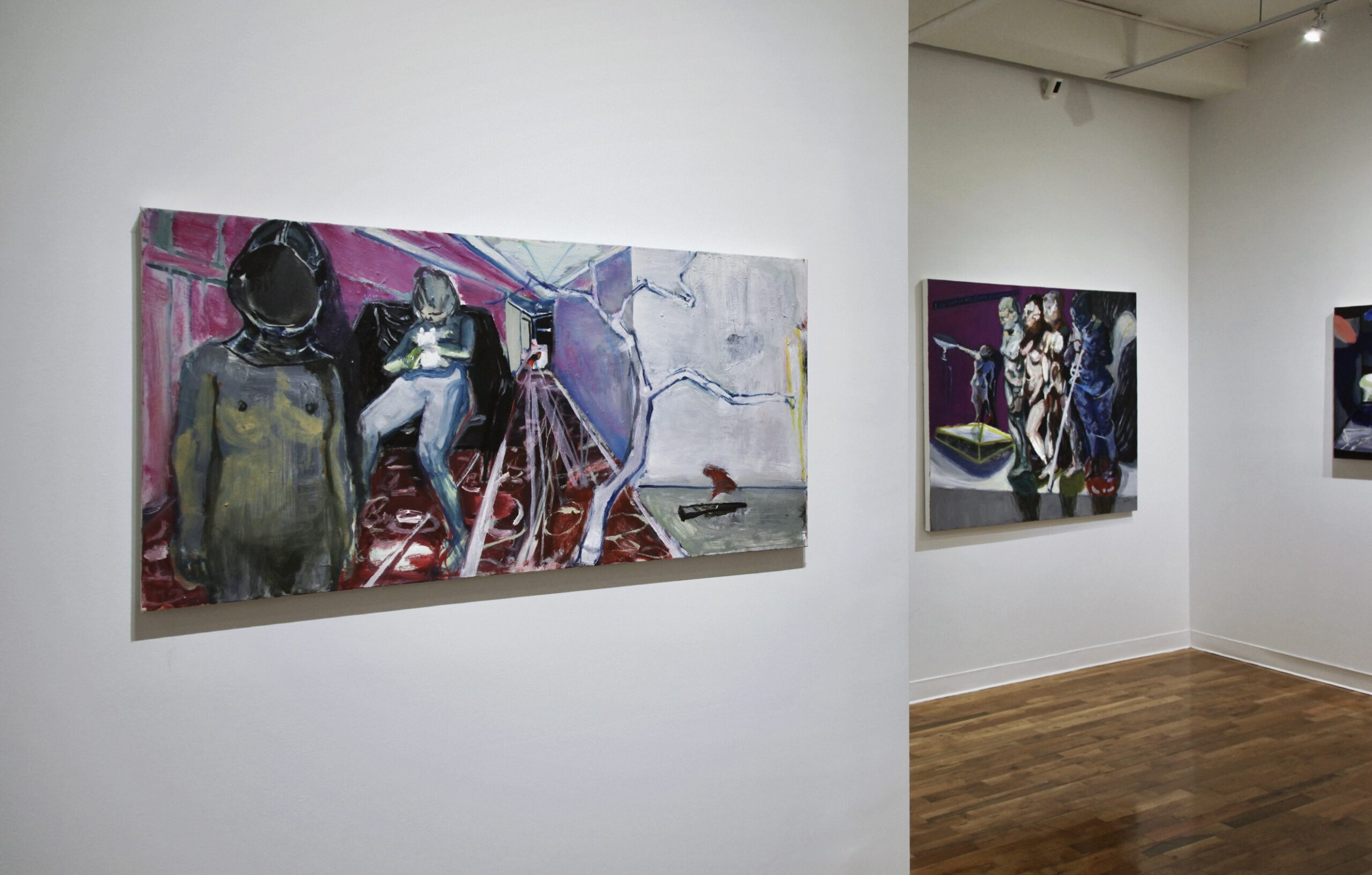 Installation view of Dogs of Dark by Li Xu at VillageOneArt, New York, 2026