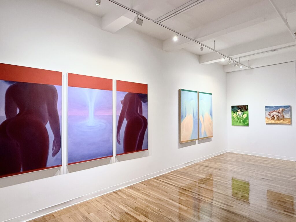 Installation view of the VillageOneArt gallery in Chelsea, New York