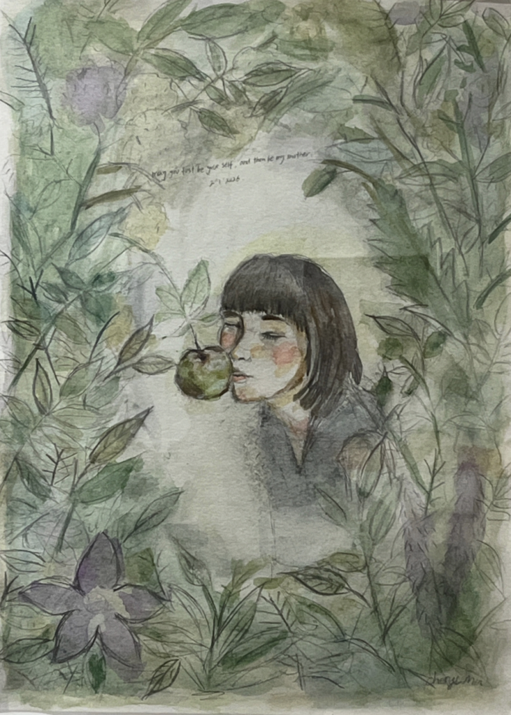 Cheryl Ma, Gift for Mother's Birthday, watercolor on paper
