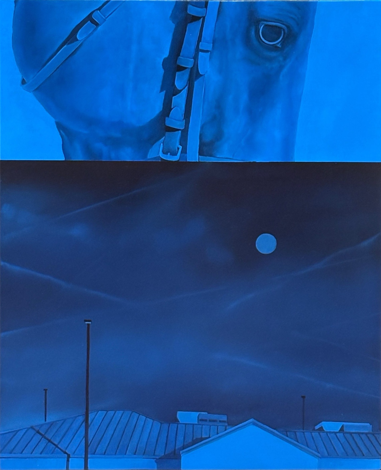 Claire HarnEnz, Drive by, 2025, oil on canvas wrapped panel