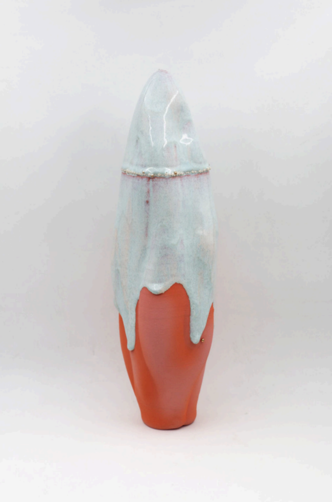 Danyang Song, Necklace, 2026, glazed stoneware, underglaze, luster