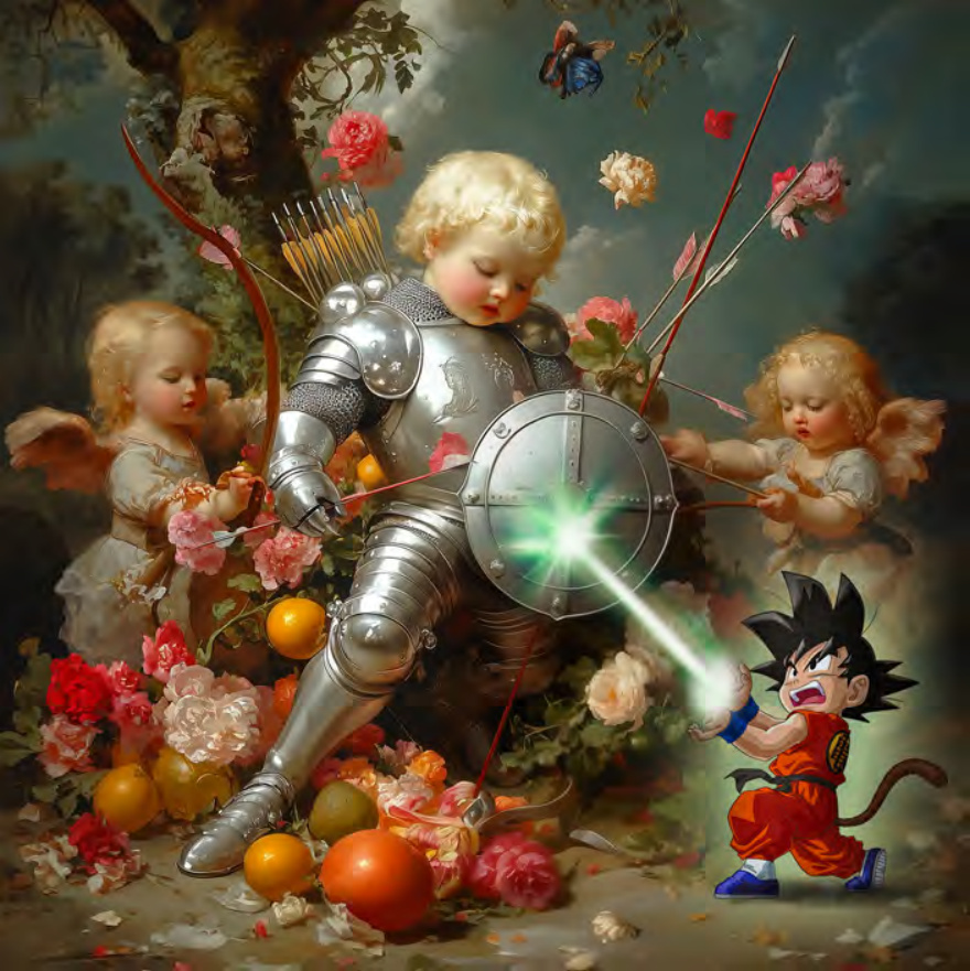 Deng Xiao, Battle of Defense, 2025, oil on canvas