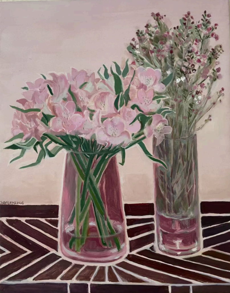 Leru Chen, Blossom, 2025, oil on canvas