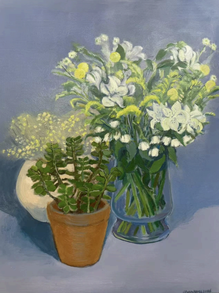 Leru Chen, Blossom, 2025, oil on canvas