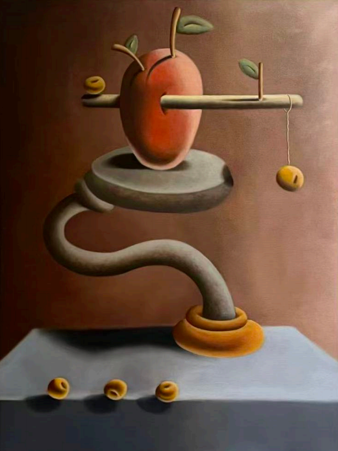 Michael Fried, Is Wondering Why You’d Put That There, 2025, oil on canvas