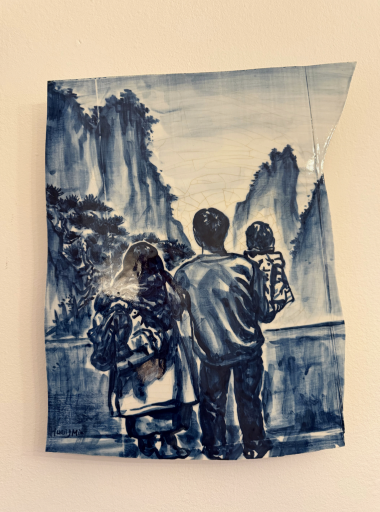 Min Huang, Shards of Serenity 3, 2023, blue and white porcelain