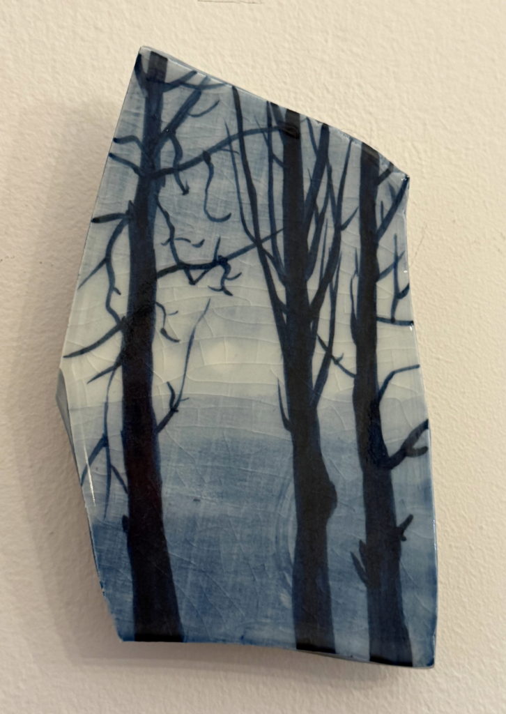 Min Huang, Shards of Serenity 6, 2023, blue and white porcelain