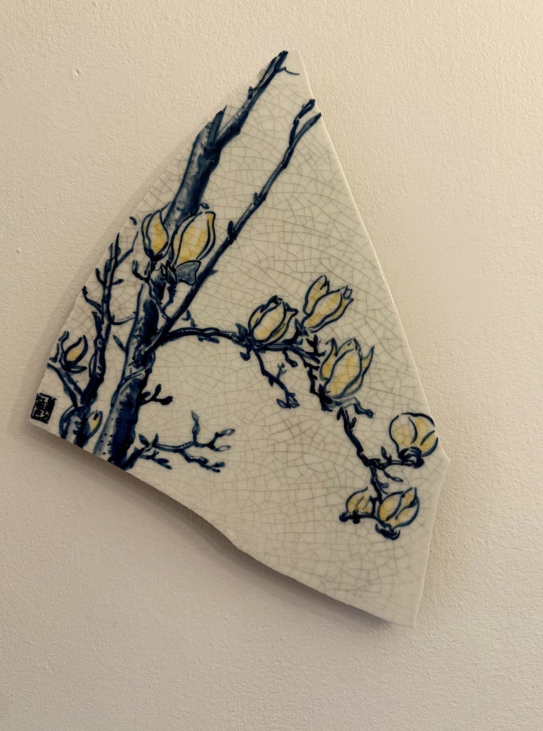 Min Huang, Shards of Serenity 7, 2023, blue and white porcelain