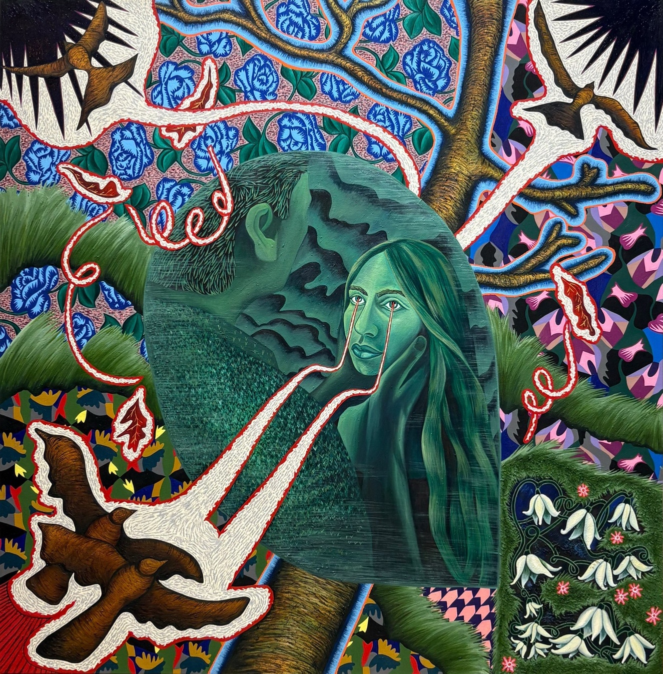 Nikki Mehle, Love's Melodrama, 2025, oil on canvas