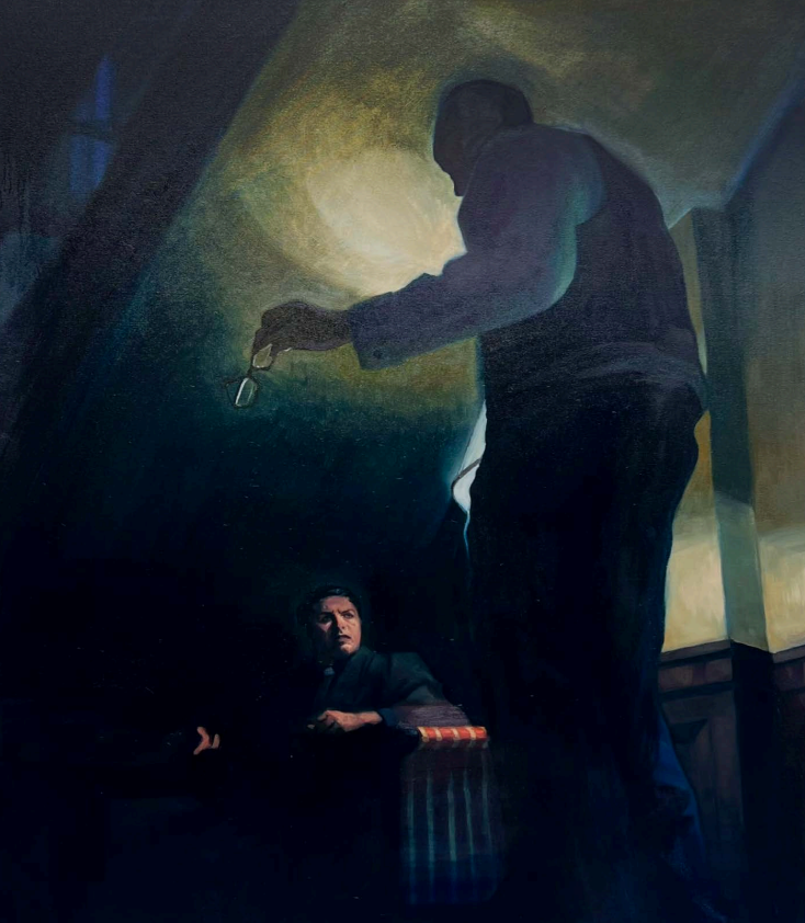 Theresia Zhang, Unexpected, 2022, oil on canvas