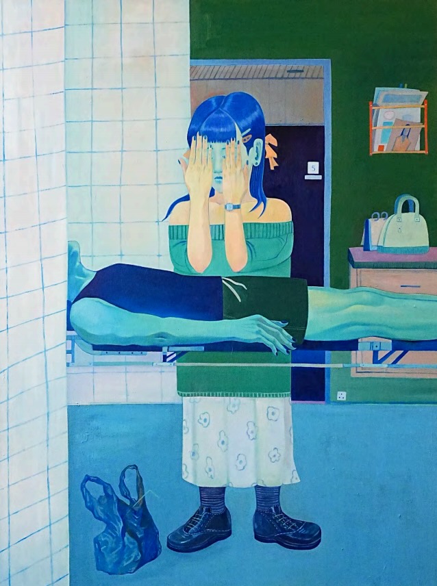 Xiangni Song, Dead should remain Dead, 2025, oil on canvas, 40 x 30 in