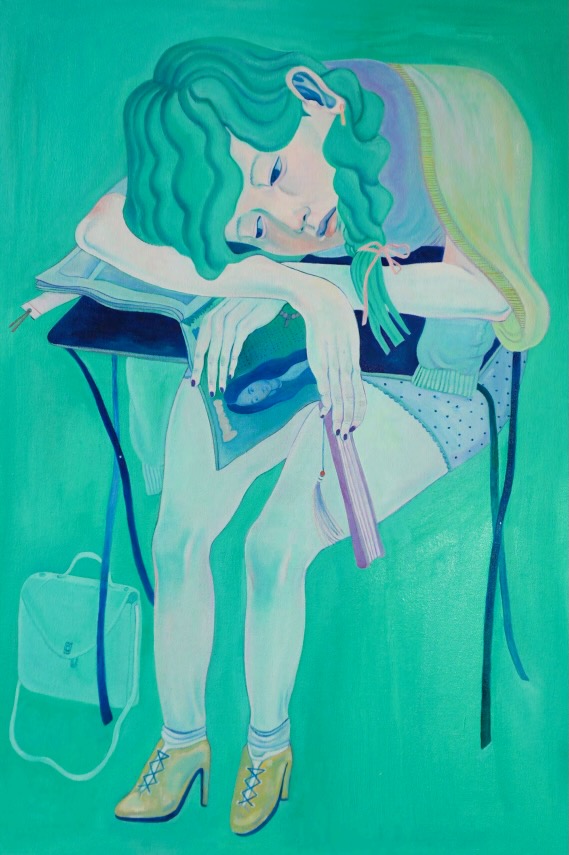 Xiangni Song, Spring, 2025, oil on canvas, 30 x 20 in