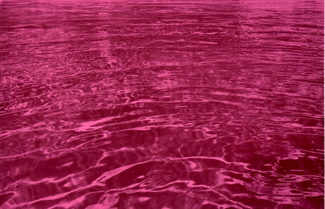 Yichen Ji, Liquid 002 - Crimson, 2025, silkscreen
