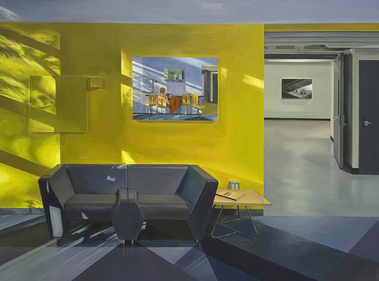 Yu Cheng, Behind Peace-3, 2024, oil on panel