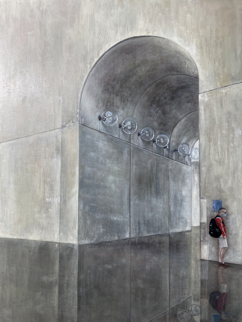 Yu Cheng, Huntington Ave, 2024, oil on panel