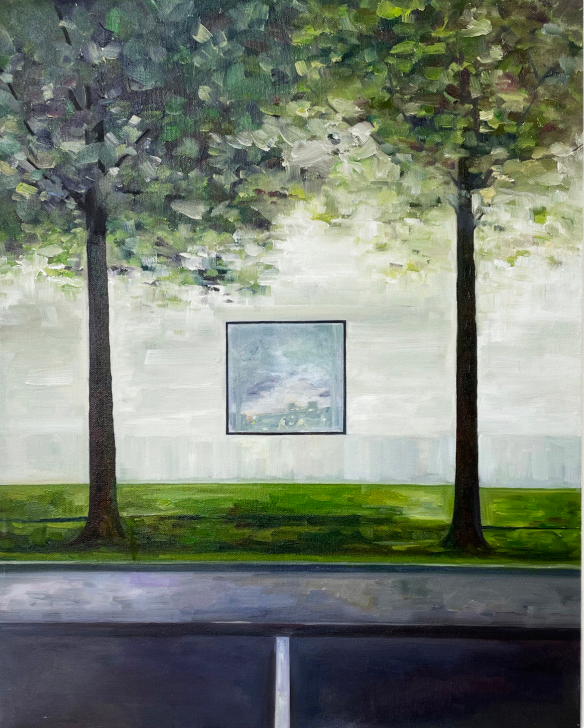 Yu Cheng, Sunset, 2023, oil on canvas