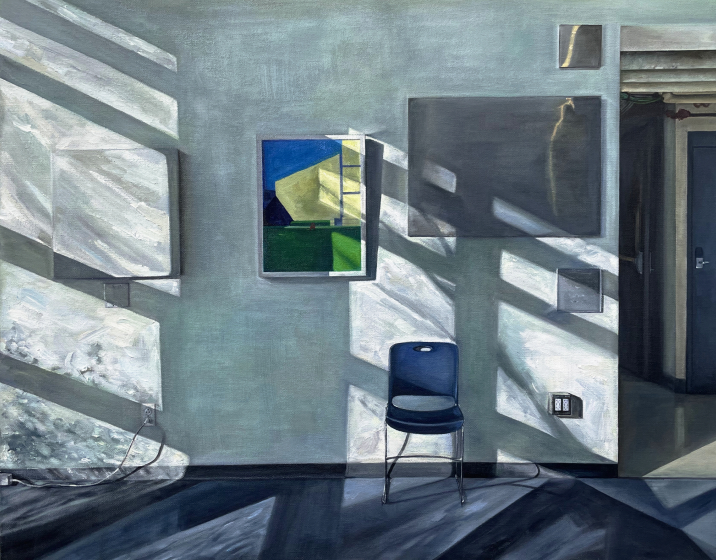 Yu Cheng, Two Chairs, 2023, oil on canvas