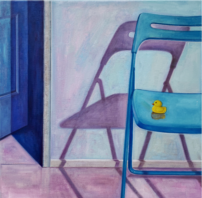 Yu Cheng, Visitor, 2024, oil on canvas