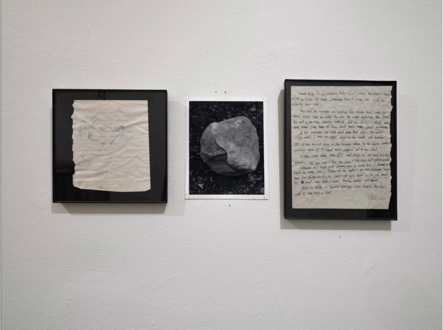 Zekai Guo, The Letter 1963, 2025, inkjet print, a framed letter, and a framed sketch