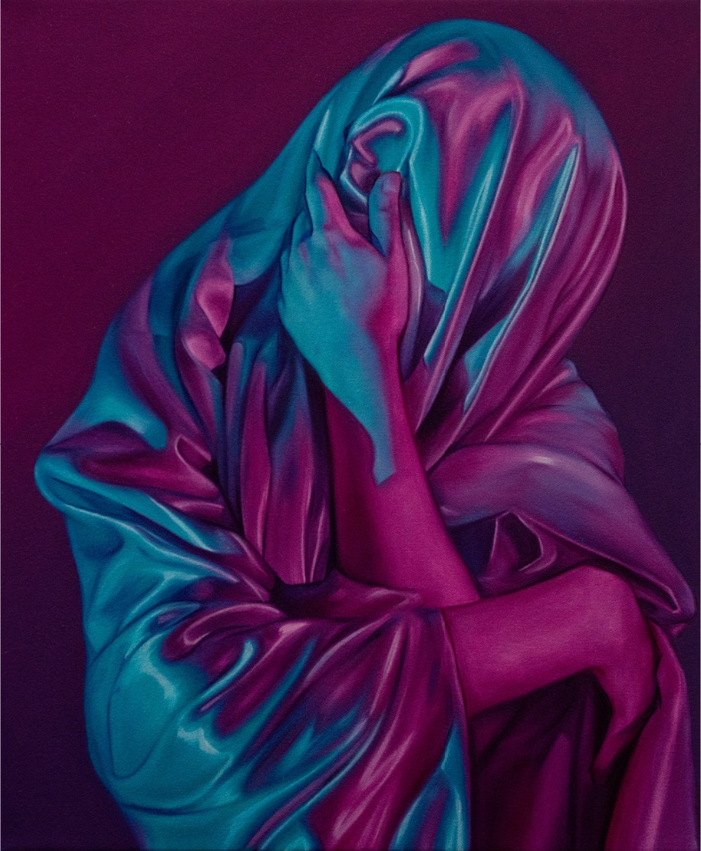 Alayna Coverly, Breaking the Surface, 2025, oil on canvas