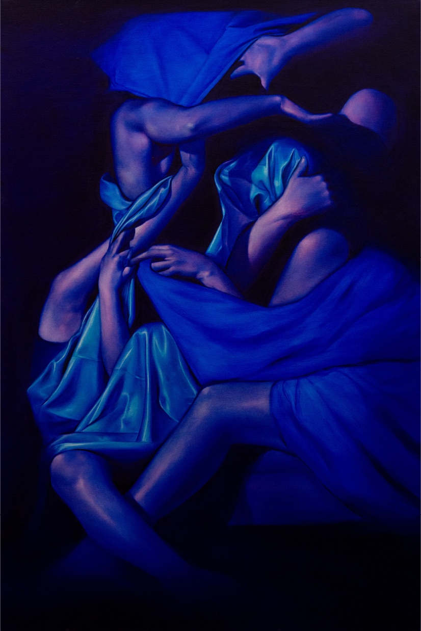 Alayna Coverly, Intertwined, 2025, oil on canvas
