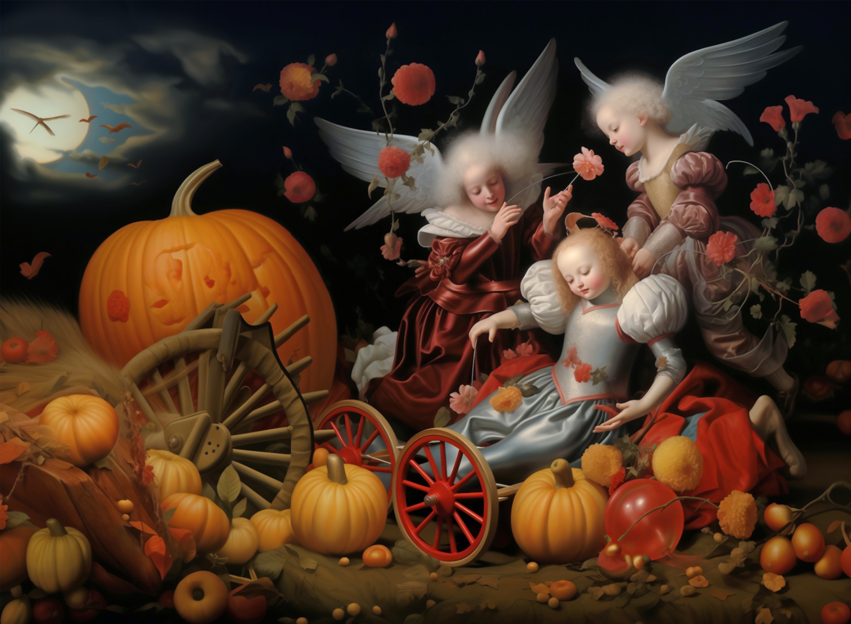 Deng Xiao, Cinderella's Pumpkin Carriage, 2023, oil on canvas