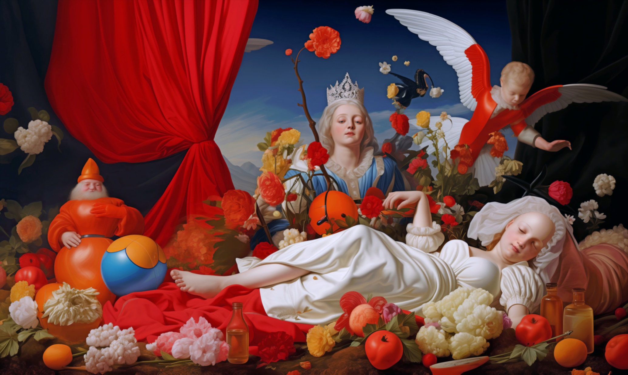 Deng Xiao, The Princess's Choice, 2023, oil on canvas
