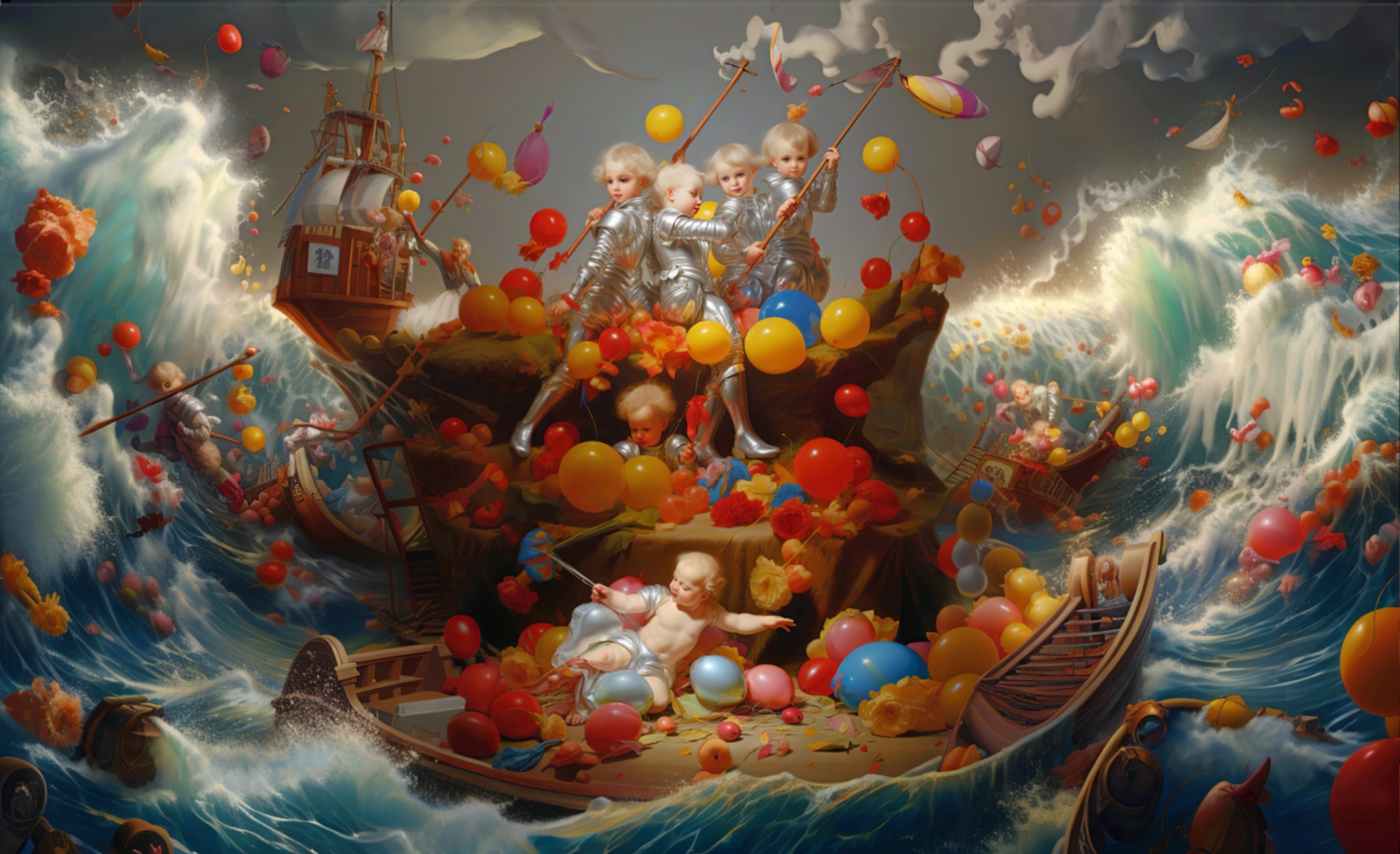 Deng Xiao, Watershed, 2023, oil on canvas