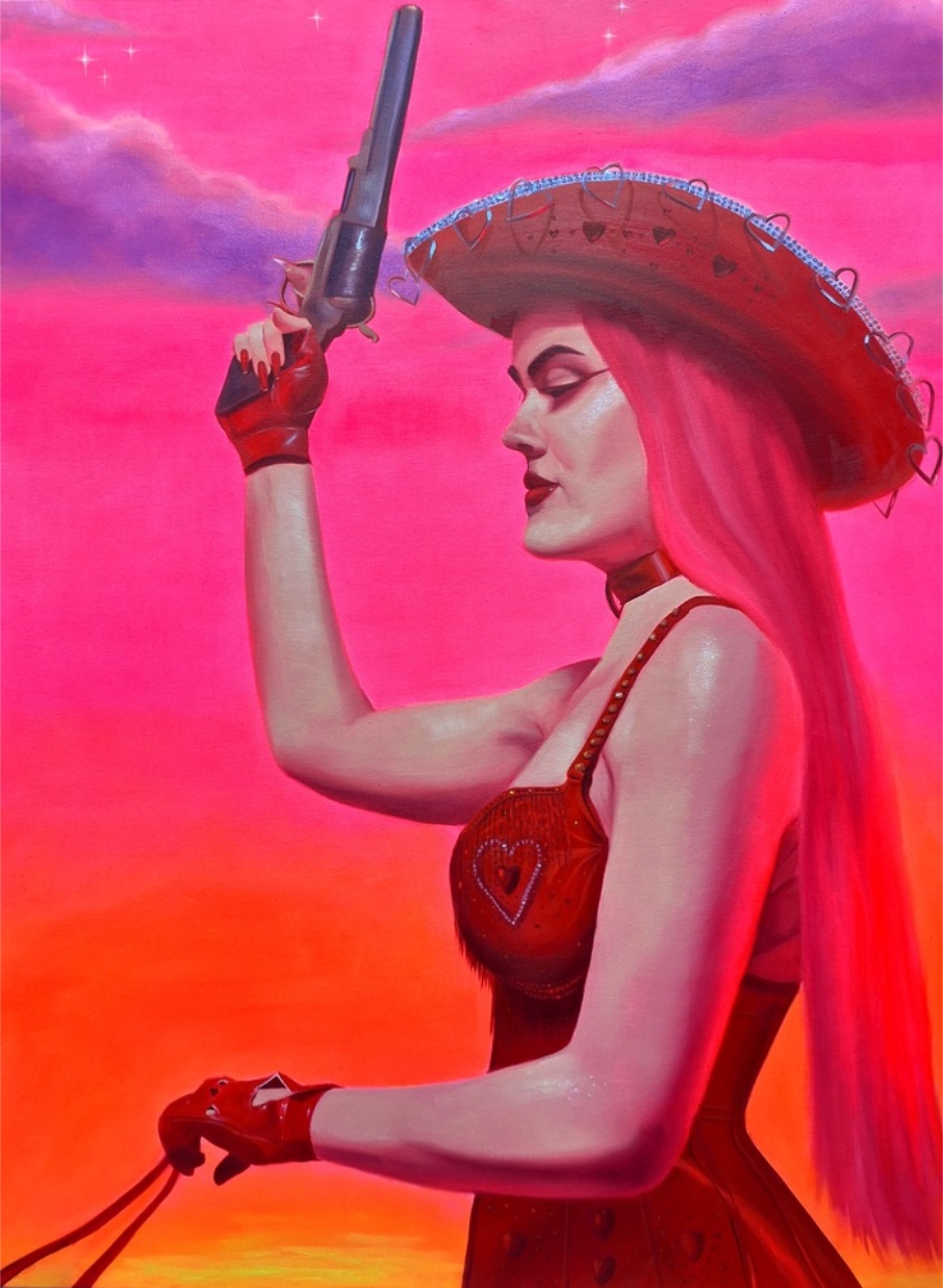 Emma Hapner, Crimson and Clover, 2023, oil on canvas