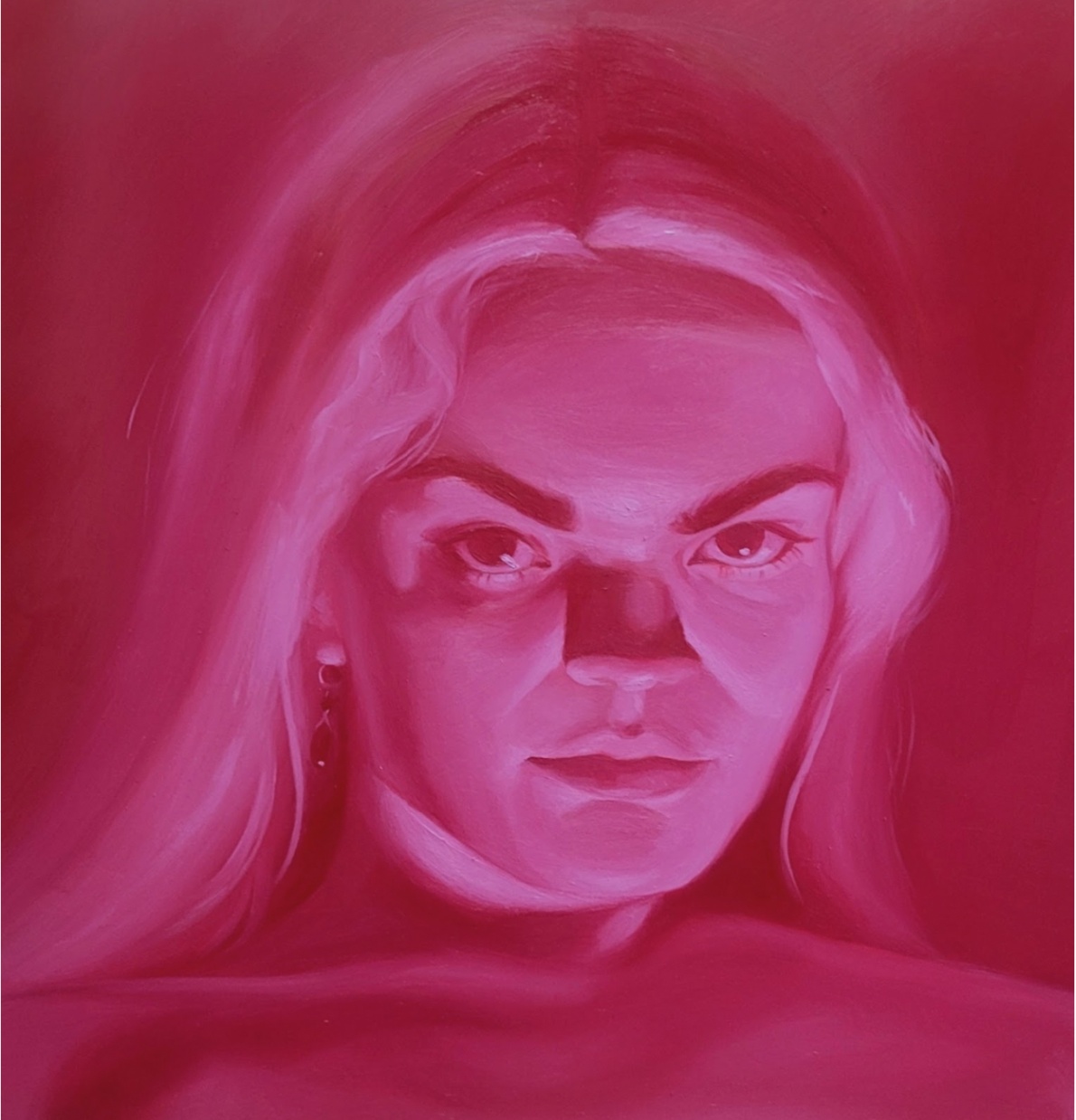 Emma Hapner, Girl's Night Out Study I, 2023, oil on panel