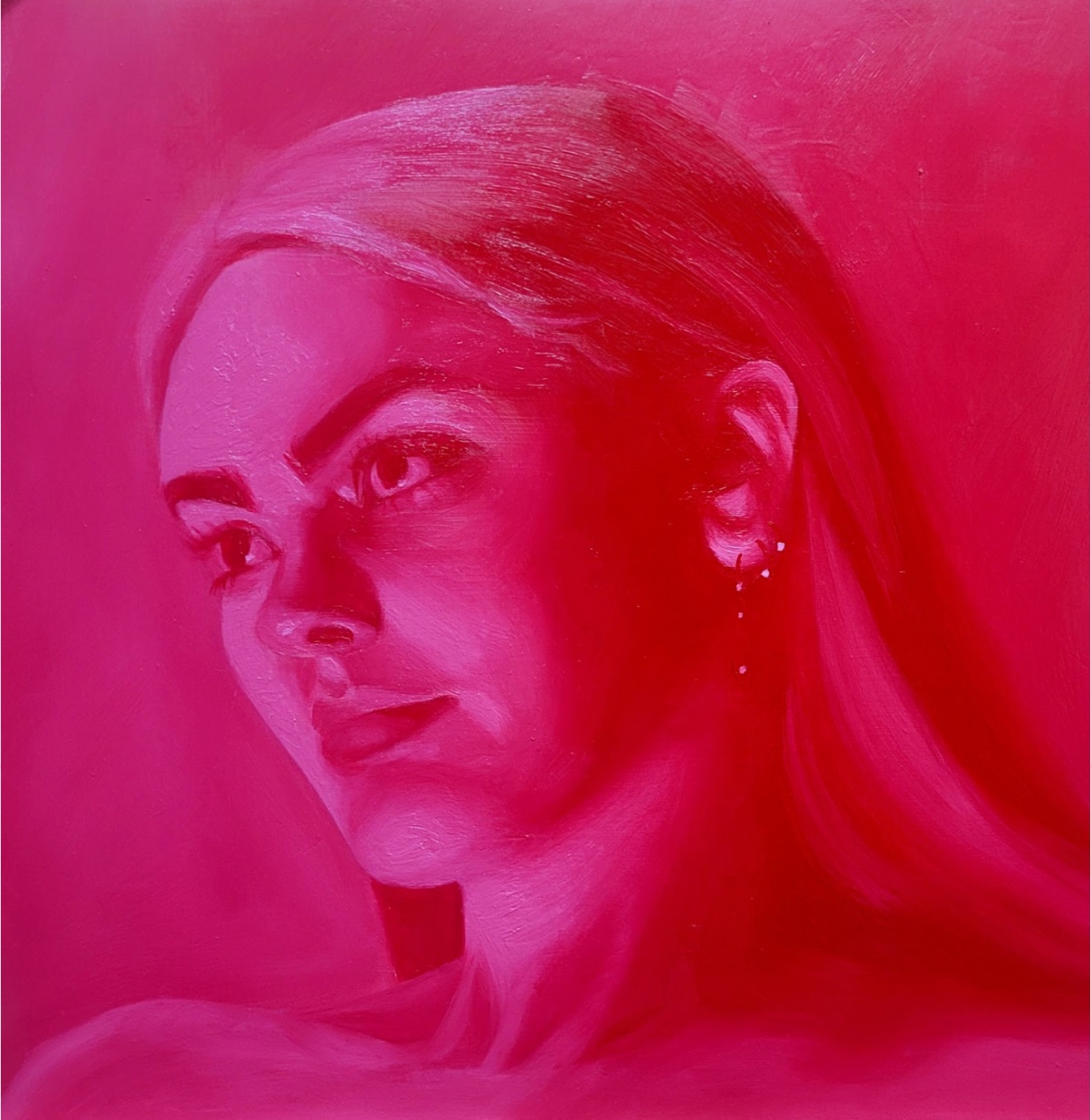 Emma Hapner, Girl's Night Out Study II, 2023, oil on panel