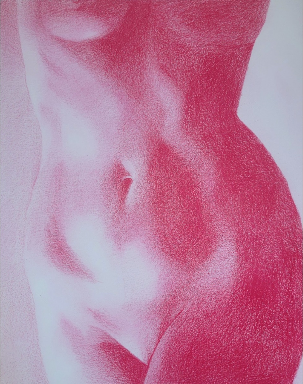 Emma Hapner, Girl's Night Out Study III, 2023, colored pencil on paper