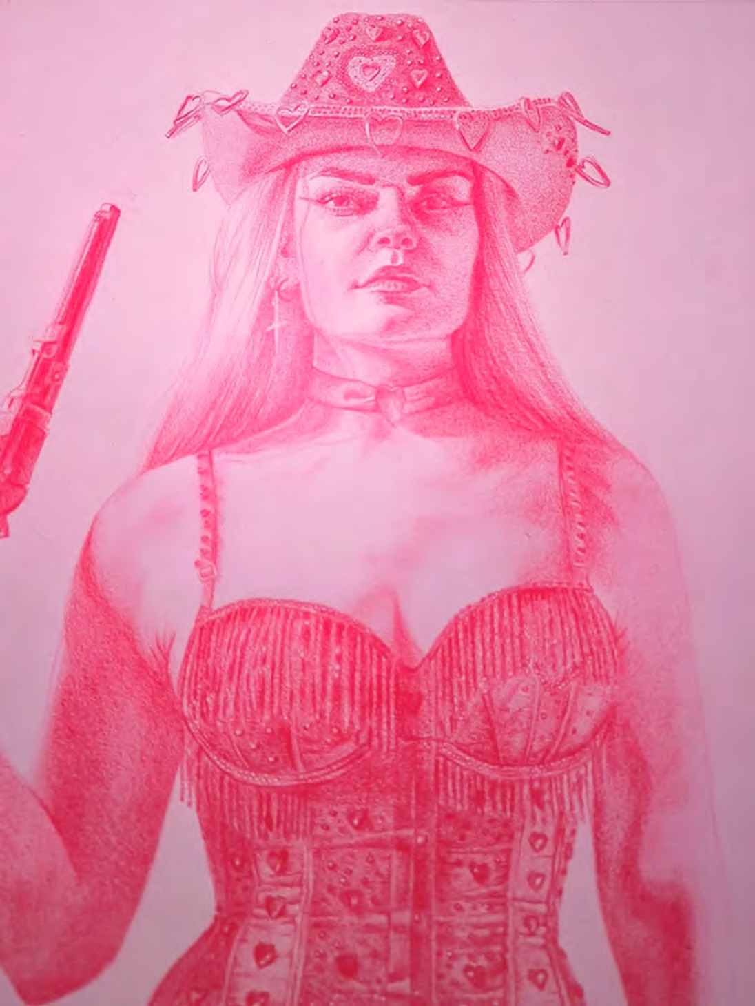 Emma Hapner, I'm Not Really A Waitress Study, 2023, colored pencil on paper