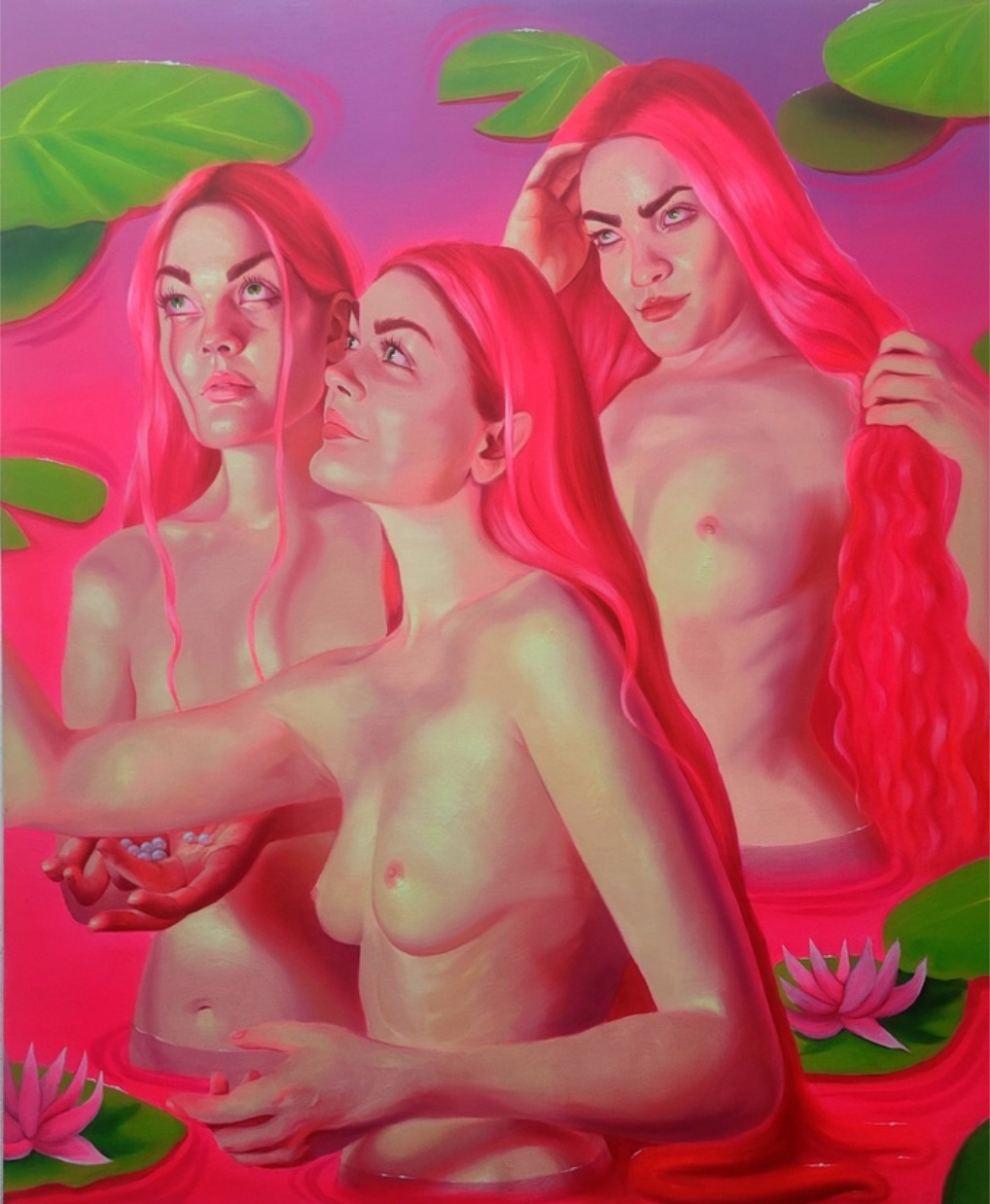 Emma Hapner, Red Sky at Night, 2023, oil on canvas