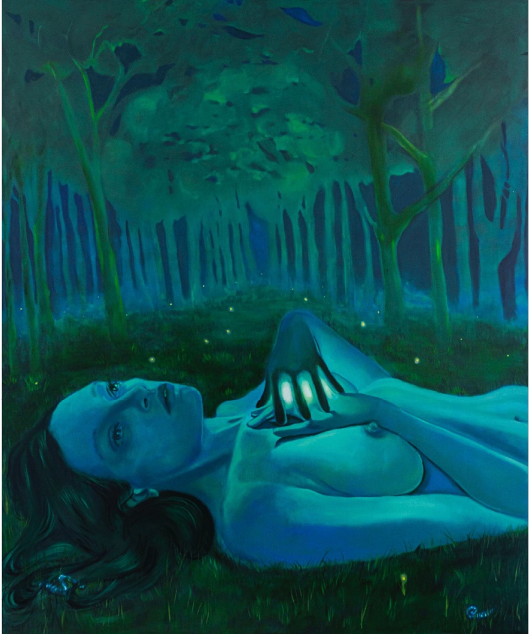Frances Matassa, Allegory of Somatic Memory; Imprint, 2024, oil on canvas