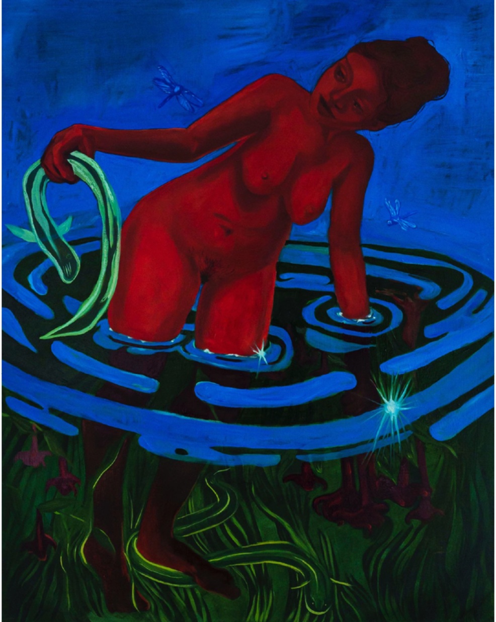 Frances Matassa, In Murky Waters, 2024, oil on canvas