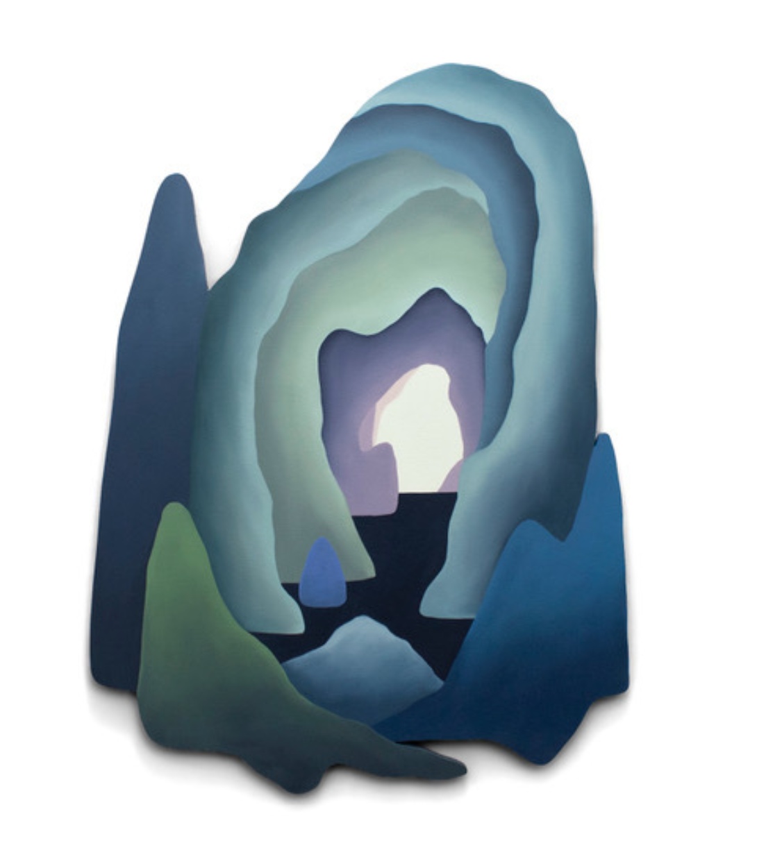 Gianna Putrino, Cave 1, 2024, oil on shaped wood panel