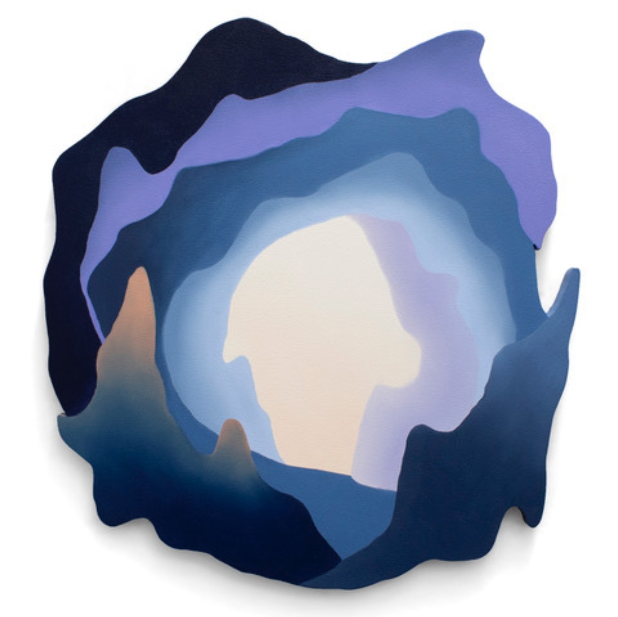 Gianna Putrino, Cave 3, 2024, oil on shaped wood panel
