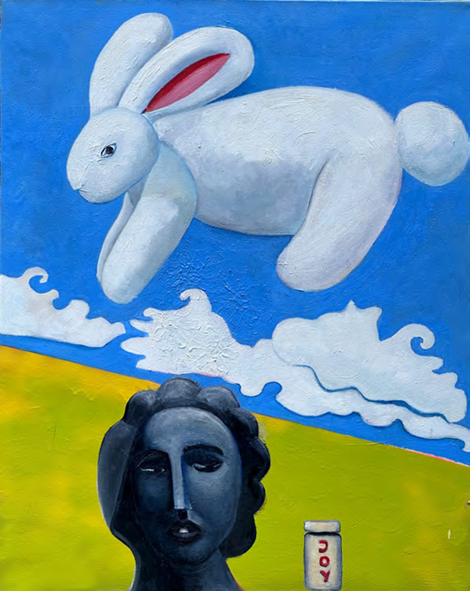 Inga Khurieva, People and Their Animal Form, 2024, oil on canvas