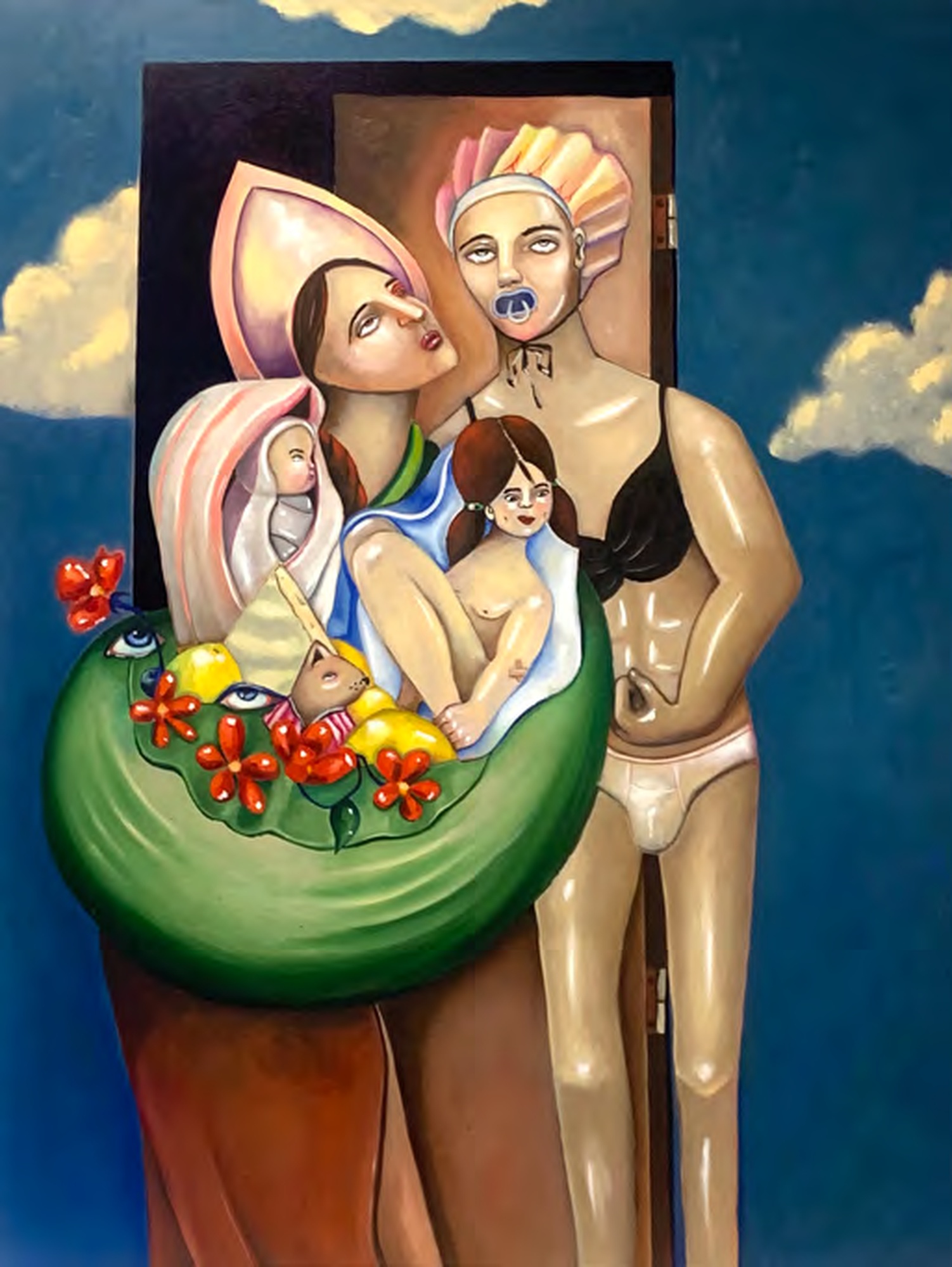 Inga Khurieva, Till Death Do Us Part, 2024, oil on canvas