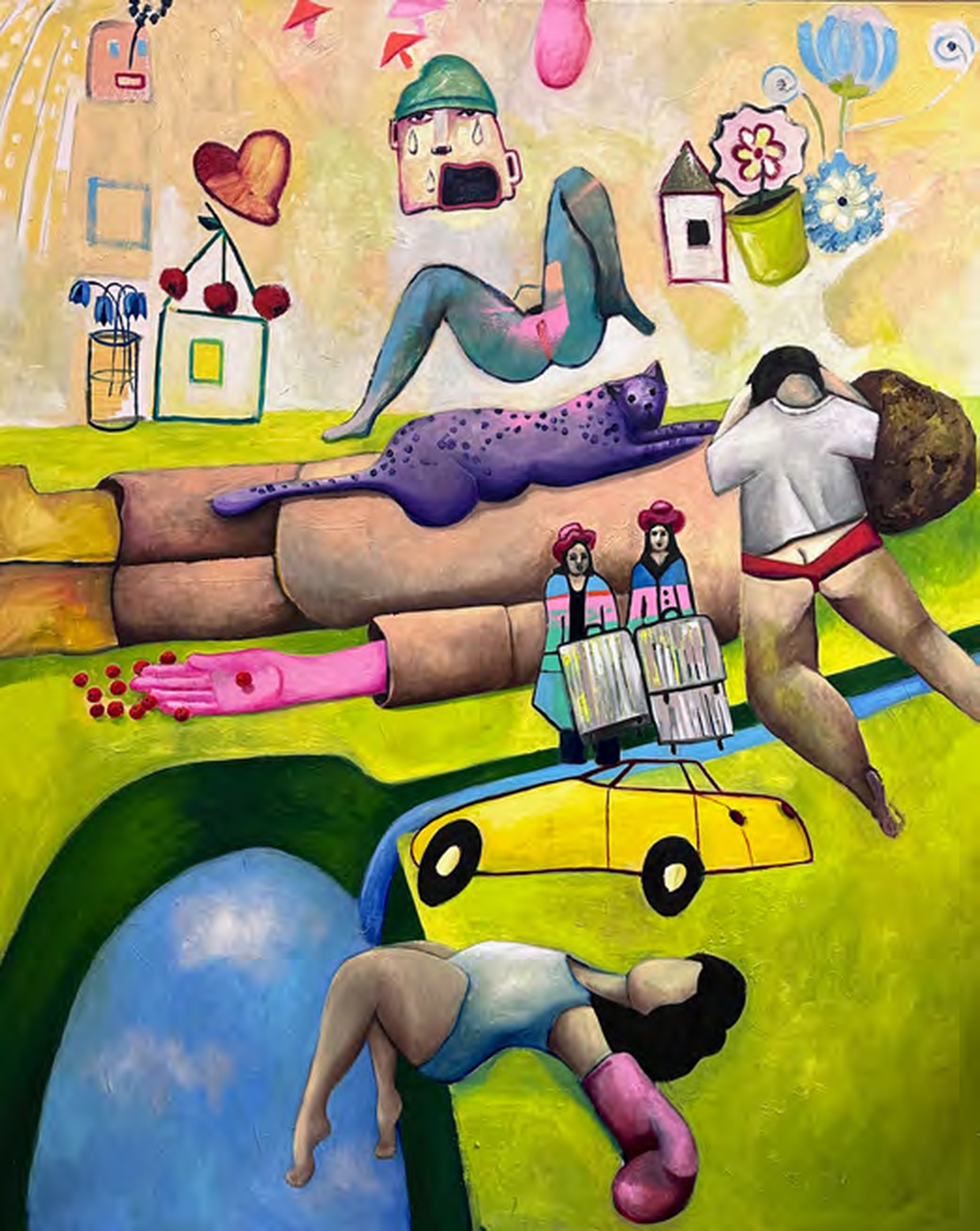 Inga Khurieva, Tired Fighter, 2024, oil on canvas